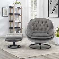 Gray swivel accent online chair